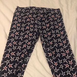 Fabletics Stars/Patriotic  ankle length pants!